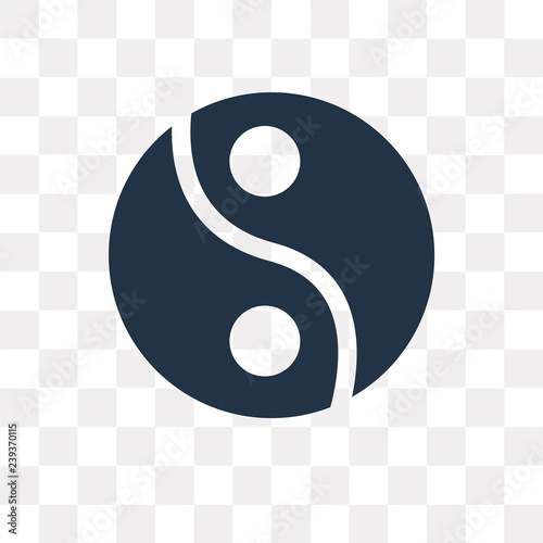 Fotografie, Obraz Yin yang vector icon isolated on transparent background, Yin yang transparency