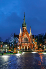 Canvas Print - KRAKOW, POLAND - DECEMBER 24, 2017: St. Joseph Church a historic Roman Catholic church in Podgorze district