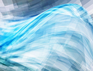 Poster - Background with blue water wave. Vector pattern