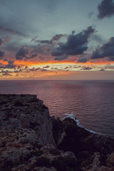 Wall Mural - Sunset on the cliffs, Malta - Image