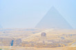 The winter morning in Giza, Egypt