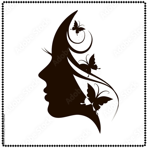Plakaty do domu - mieszkania beautiful-female-face-silhouette-in-profile
