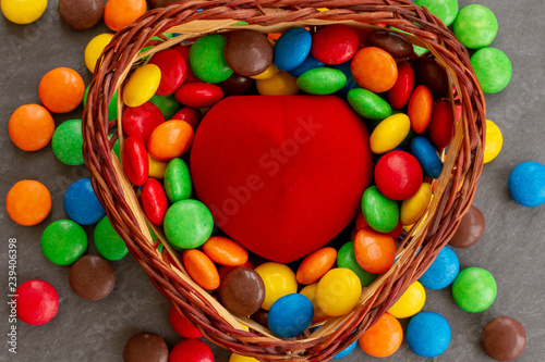 Fotografie, Obraz The concept of candy and sweets for Valentine's Day