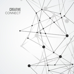 Aufkleber - Vector abstract connect line on science background
