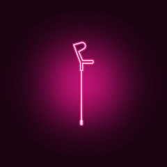 Wall Mural - crutch icon. Elements of Disabled in neon style icons. Simple icon for websites, web design, mobile app, info graphics