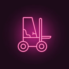 forklift icon. Elements of Manufacturing in neon style icons. Simple icon for websites, web design, mobile app, info graphics