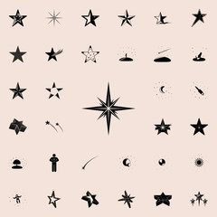 Poster - star icon. Stars icons universal set for web and mobile