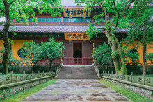 Entrance To The Main Pavilion Of LIngyin Temple, In Hangzhou, China
