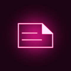Fototapete - writing on paper icon. Elements of web in neon style icons. Simple icon for websites, web design, mobile app, info graphics