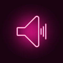 Poster - sound sign icon. Elements of web in neon style icons. Simple icon for websites, web design, mobile app, info graphics
