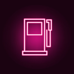 Poster - petrol filling machine icon. Elements of web in neon style icons. Simple icon for websites, web design, mobile app, info graphics