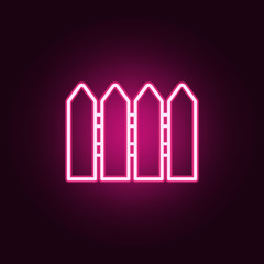 Poster - wooden fence icon. Elements of web in neon style icons. Simple icon for websites, web design, mobile app, info graphics