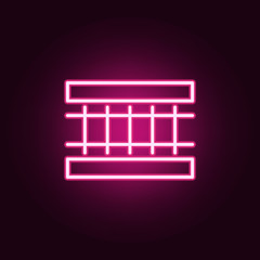 Poster - fence icon. Elements of web in neon style icons. Simple icon for websites, web design, mobile app, info graphics