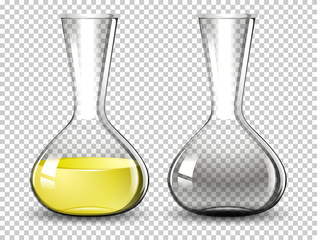 Poster - Volumetric flask on transparent background