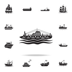 Poster - passenger ship on the sea icon. detailed set of ship icons. premium graphic design. one of the colle