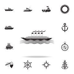 Poster - passenger ship icon. detailed set of ship icons. premium graphic design. one of the collection icons