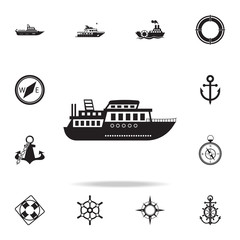 Poster - ferry icon. Detailed set of ship icons. Premium graphic design. One of the collection icons for websites, web design, mobile app