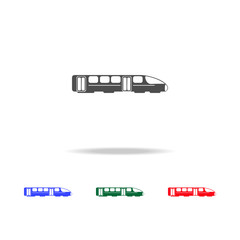 Poster - electric train  icons. Elements of transport element in multi colored icons. Premium quality graphic design icon. Simple icon for websites, web design