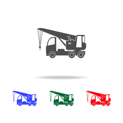 Poster - Truck Crane Silhouette  icons. Elements of transport element in multi colored icons. Premium quality graphic design icon. Simple icon for websites, web design
