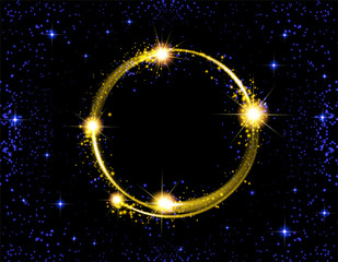 Poster - Fantasy Golden Sparkling Ring