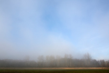 Wall Mural - clouds over the field