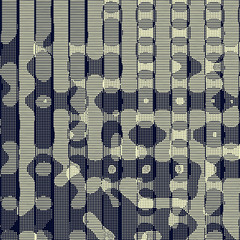 Poster - Abstract grunge vector background. Monochrome grid composition of irregular overlapping graphic elements.