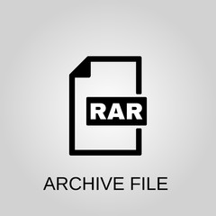 Poster - Archive file icon. RAR file concept symbol design. Stock - Vector illustration can be used for web.