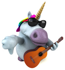 Fun unicorn - 3D Illustration