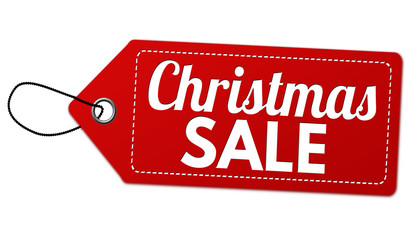 Christmas sale label or price tag