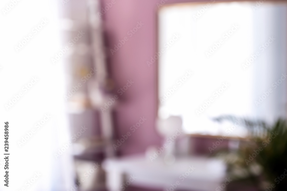 Blurred view of modern room