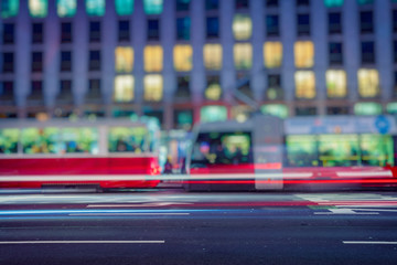 night traffic in the city 