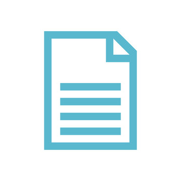Line icon document isolated on white background. Vector illustration.