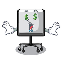 Sticker - Money eye presentation board Isolated on a mascot