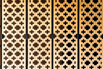 Poster - Asian style brick pattern material. vingage graphic geometric  feeling background