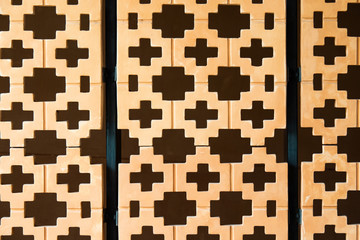 Poster - Asian style brick pattern material. vingage graphic geometric  feeling background