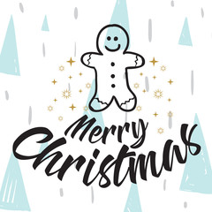  Merry Christmas. Typography. Vector logo, text design. Greeting card.