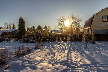 winter in russian village