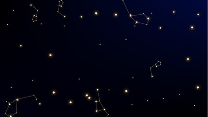 Wall Mural - constellation map. astronomical print. night galaxy pattern. beautiful cosmic sky with many stars. v
