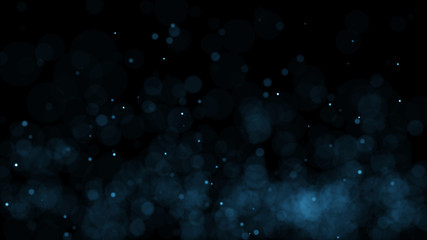 Poster - Dust particles. Abstract background of particles. 3d rendering. Dots background. Futuristic digital dots background