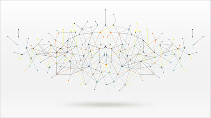 Poster - wireframe polygon technology abstract background