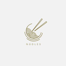 Vector Icon And Logo For Italian Pasta Or Noodles