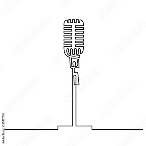 Obrazy mikrofon  ciagle-rysowanie-linii-wektora-retro-vintage-mikrofon-ikona-cienka-linia-dla-sieci-web-i-mobile