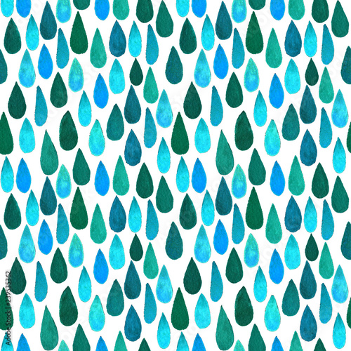 Water drop watercolor hand drawn background. Cute seamless patterns ...