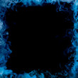 frame from blue smoke over black background