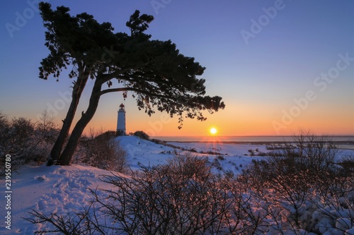 Fotografija  beautiful view to the romantic winter landscape on the gorgeous German island Hi