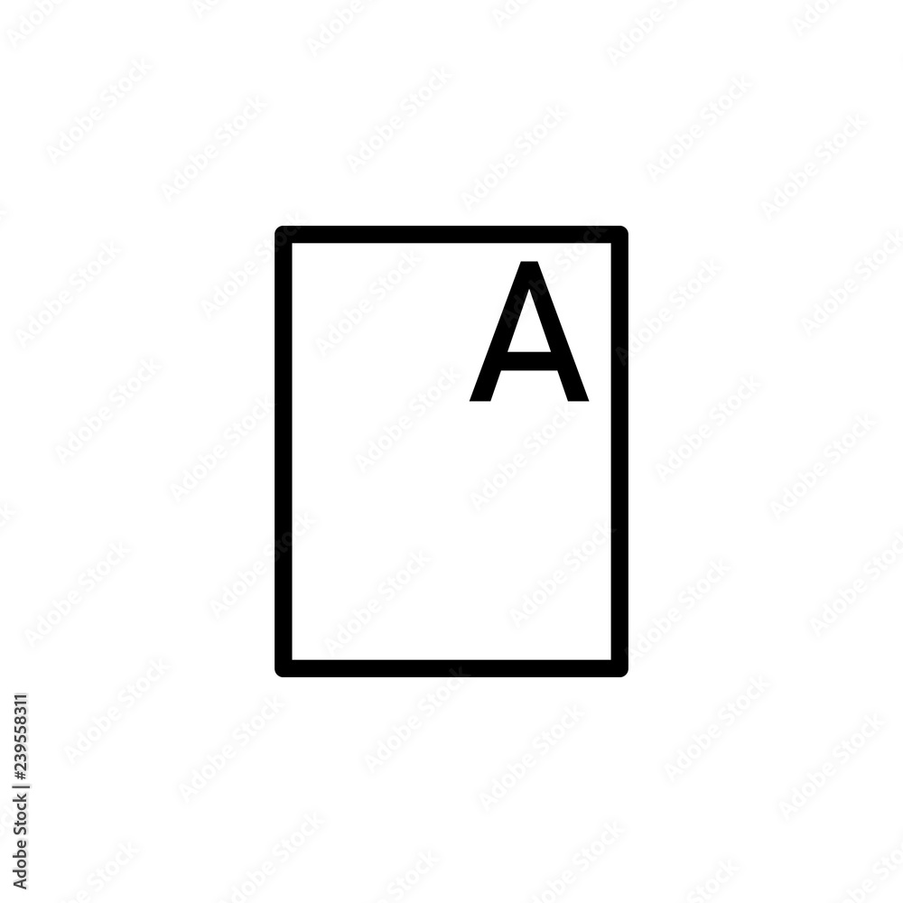 files, word A icon. Can be used for web, logo, mobile app, UI, UX Stock ...