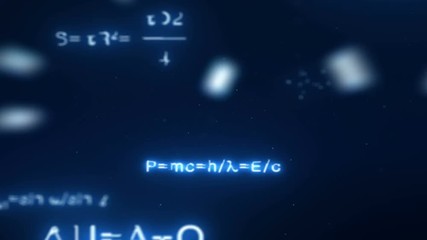 Wall Mural - Creative mathematical formulas 4K animation. Science and algebra concept