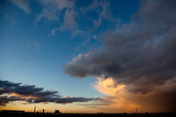 Wall Mural - Kazakhstan. Endless steppes, going beyond the horizon, every day allow you to watch such beauty.