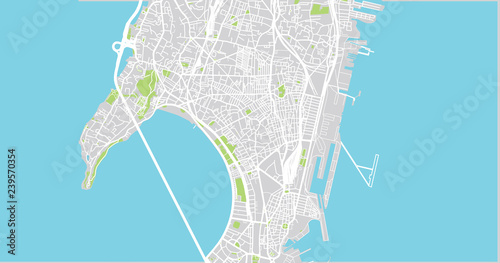 Cuadros en Lienzo Urban vector city map of Mumbai, India