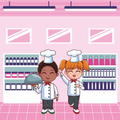 Poster - Chefs kids cartoon